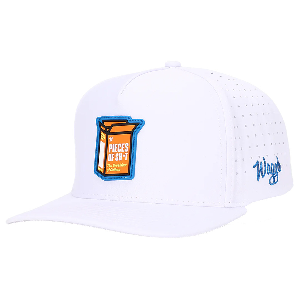 Waggle Breakfast Of Golfers Snapback Hat - White - Maple Hill Golf
